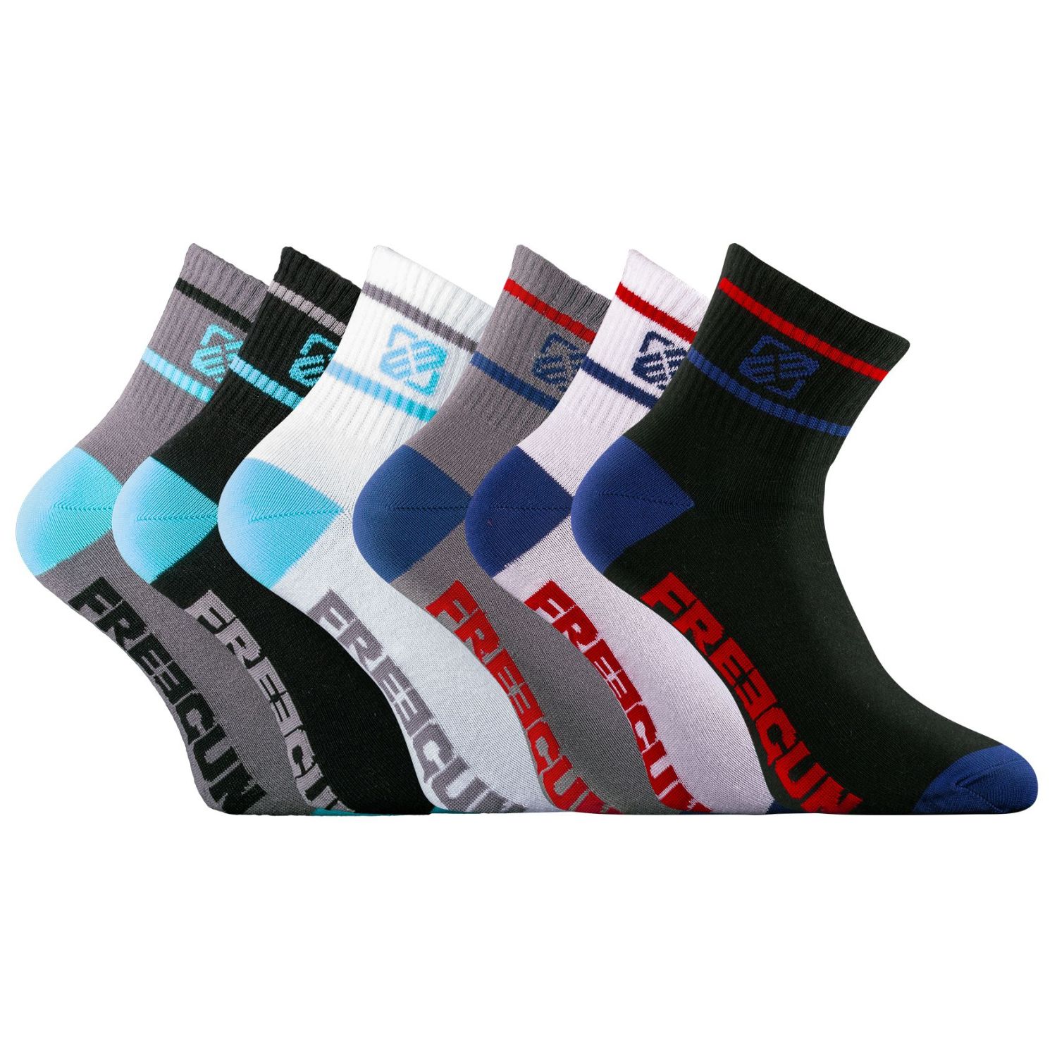 Lot de 6 Paires de Chaussettes Socquettes homme assorties