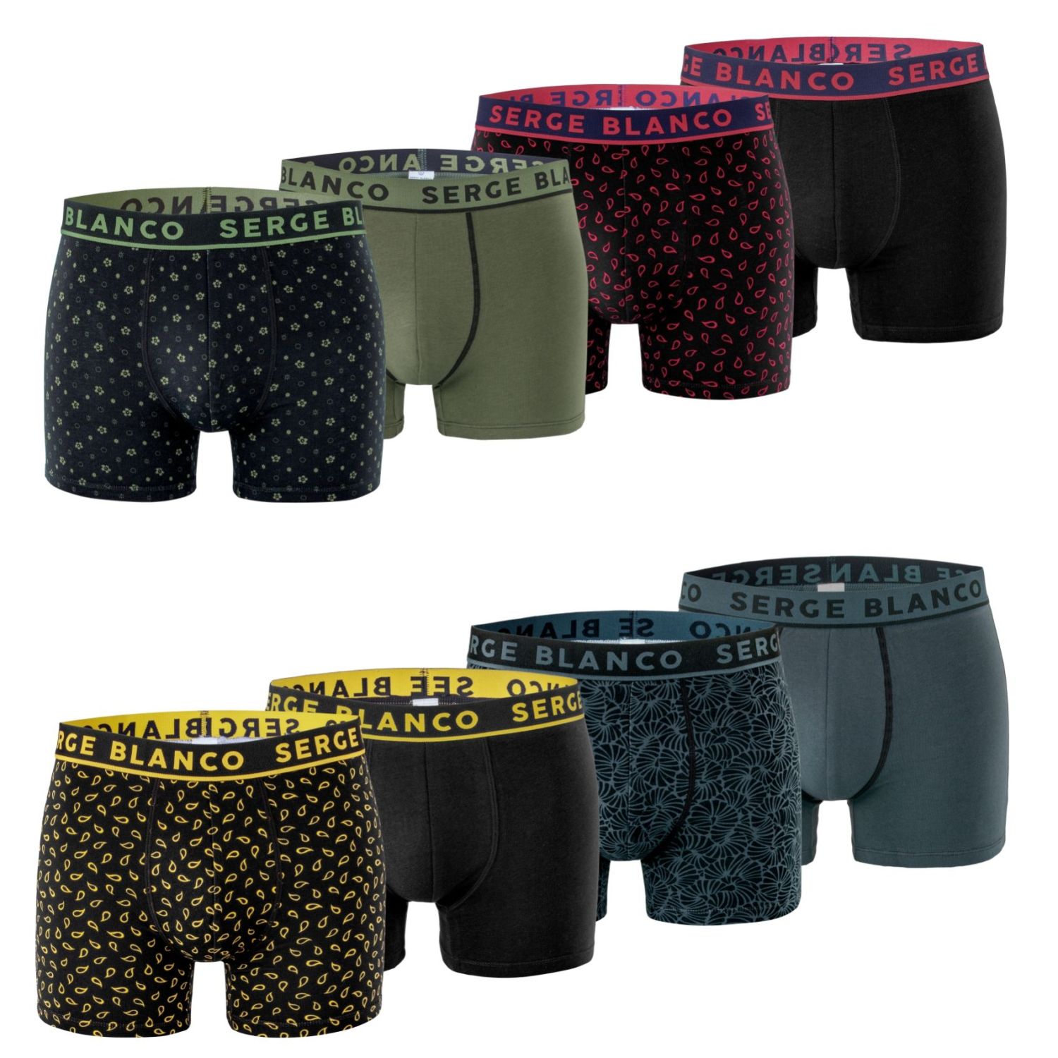 Lot de 8 boxers homme Casual Serge Blanco