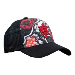 Casquette trucker avec filet bi-matière Flower