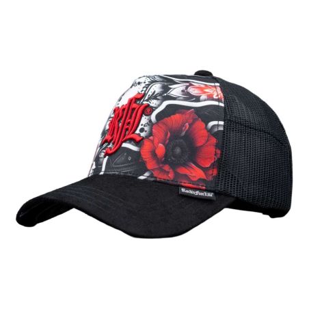 Casquette trucker avec filet bi-matière Flower