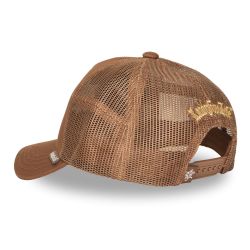 Casquette trucker avec filet et logo brodé Gold & Brown