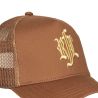 Casquette trucker avec filet et logo brodé Gold & Brown