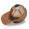 Casquette trucker avec filet et logo brodé Gold & Brown