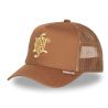 Casquette trucker avec filet et logo brodé Gold & Brown