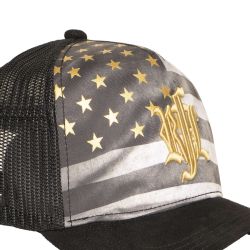 Casquette trucker imprimée avec filet et logo brodé Dark Knight