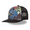 Casquette snapback visière plate imprimée et logo brodé Blue Flower