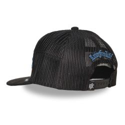 Casquette snapback visière plate imprimée et logo brodé Blue Flower