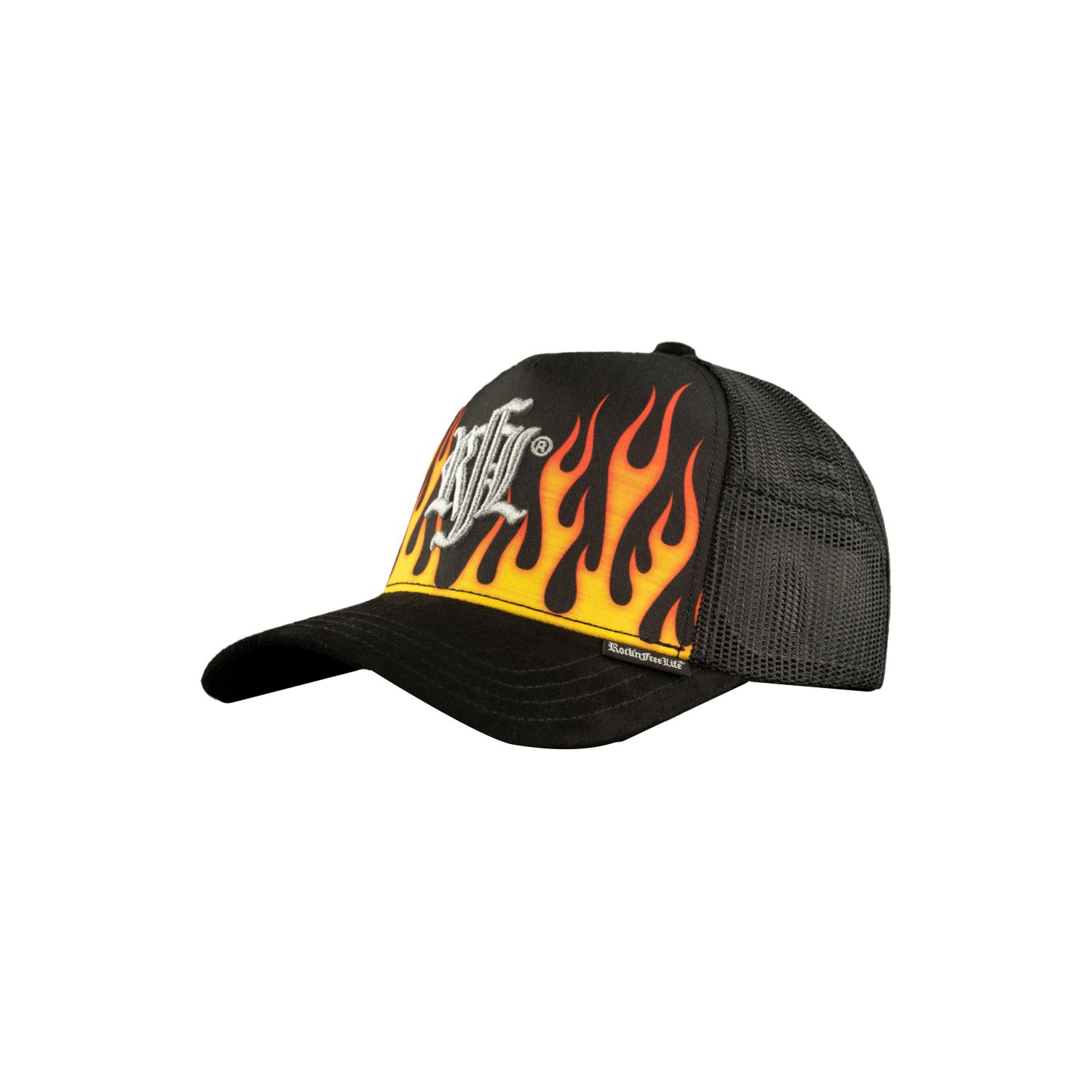 Casquette trucker avec filet bi-matière Burning
