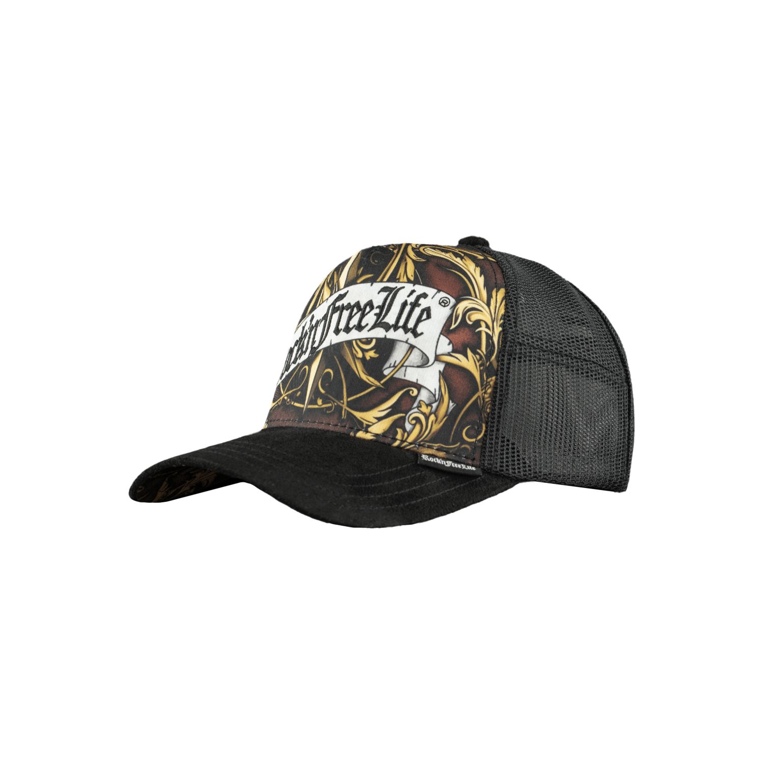 Casquette trucker imprimée avec filet Baroque