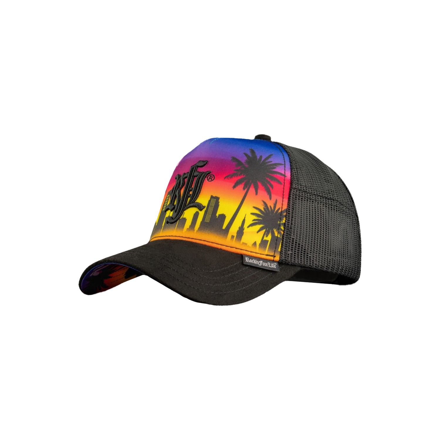 Casquette enfant trucker avec filet visière suédine Miami