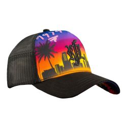 Casquette enfant trucker avec filet visière suédine Miami