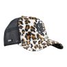 Casquette trucker fourrure avec filet et logo brodé Animals