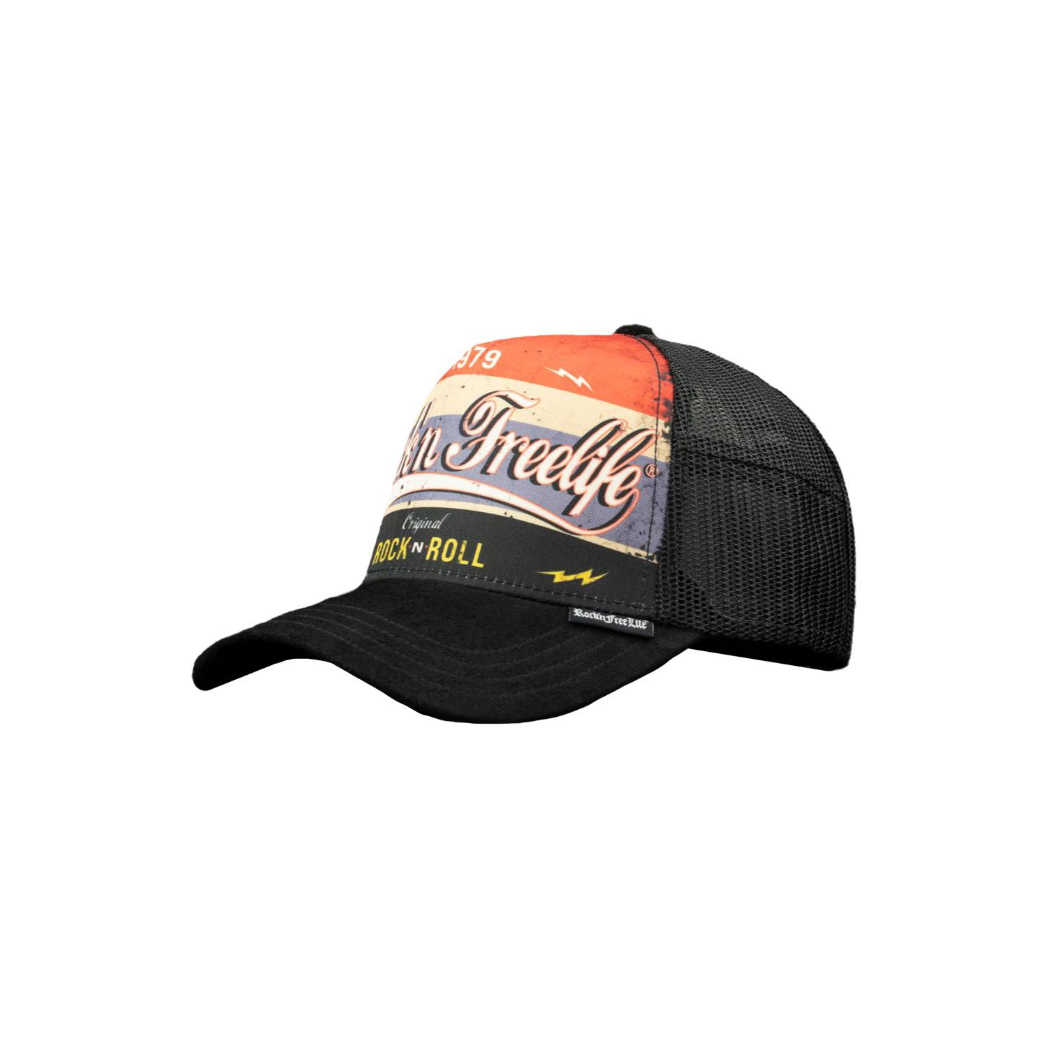 Casquette trucker avec filet bi-matière Rock/N Roll