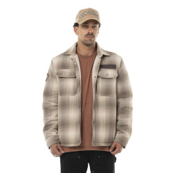Sur Chemise homme en flanelle à carreaux doublée sherpa Heaven