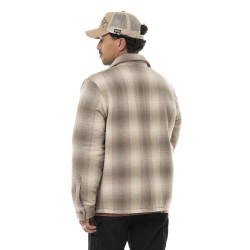Sur Chemise homme en flanelle à carreaux doublée sherpa Heaven