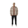 Sur Chemise homme en flanelle à carreaux doublée sherpa Heaven