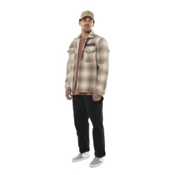 Sur Chemise homme en flanelle à carreaux doublée sherpa Heaven