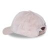 Casquette baseball adulte imitation fourrure PU & logo lurex Pile