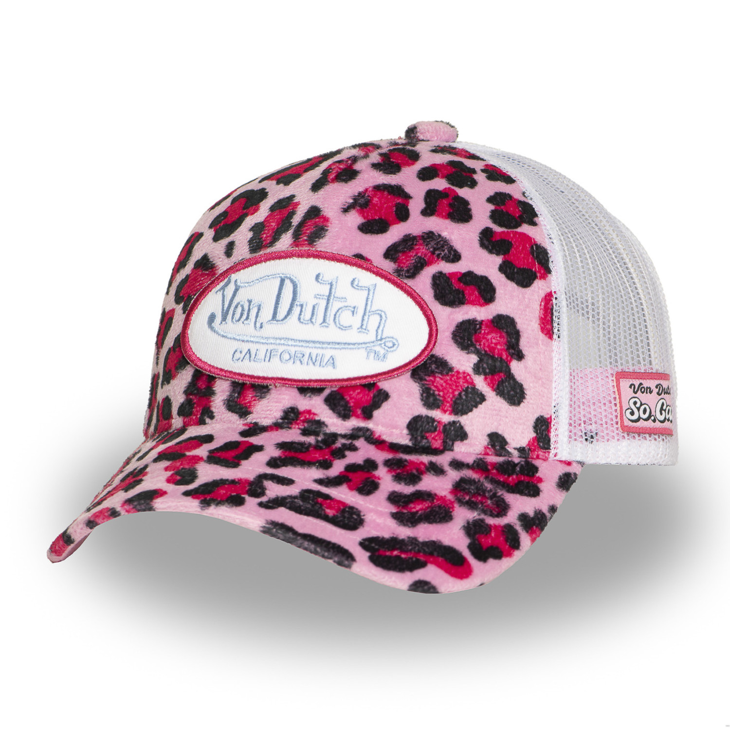 Casquette baseball avec filet enfant imitation fourrure Pink Savage