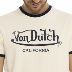 T-shirt homme col rond en coton organic stretch et bord côte Blast