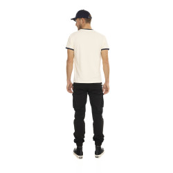 T-shirt homme col rond en coton organic stretch et bord côte Blast