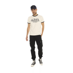 T-shirt homme col rond en coton organic stretch et bord côte Blast