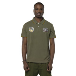 Polo homme manches courtes piqué avec patch Kust