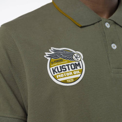 Polo homme manches courtes piqué avec patch Kust
