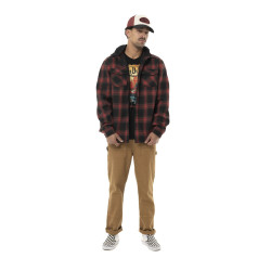 Sur Chemise homme en flanelle à carreaux et capuche détachable Howard