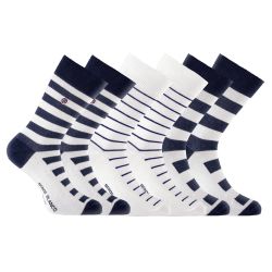 Lot de 6 paires de chaussettes de ville Serge Blanco Marin