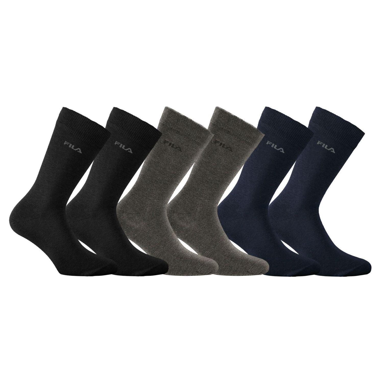 Lot de 6 Paires de Chaussettes de ville homme en bambou FU5511