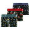 Lot de 3 boxers homme Flowers Garantie 2 ans