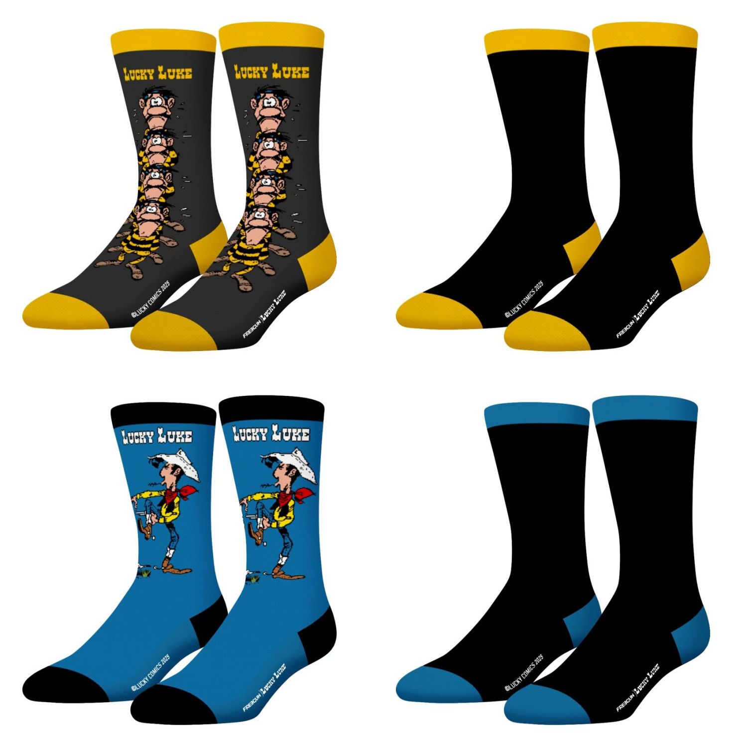 Lot de 4 paires de chaussettes Lucky Luke