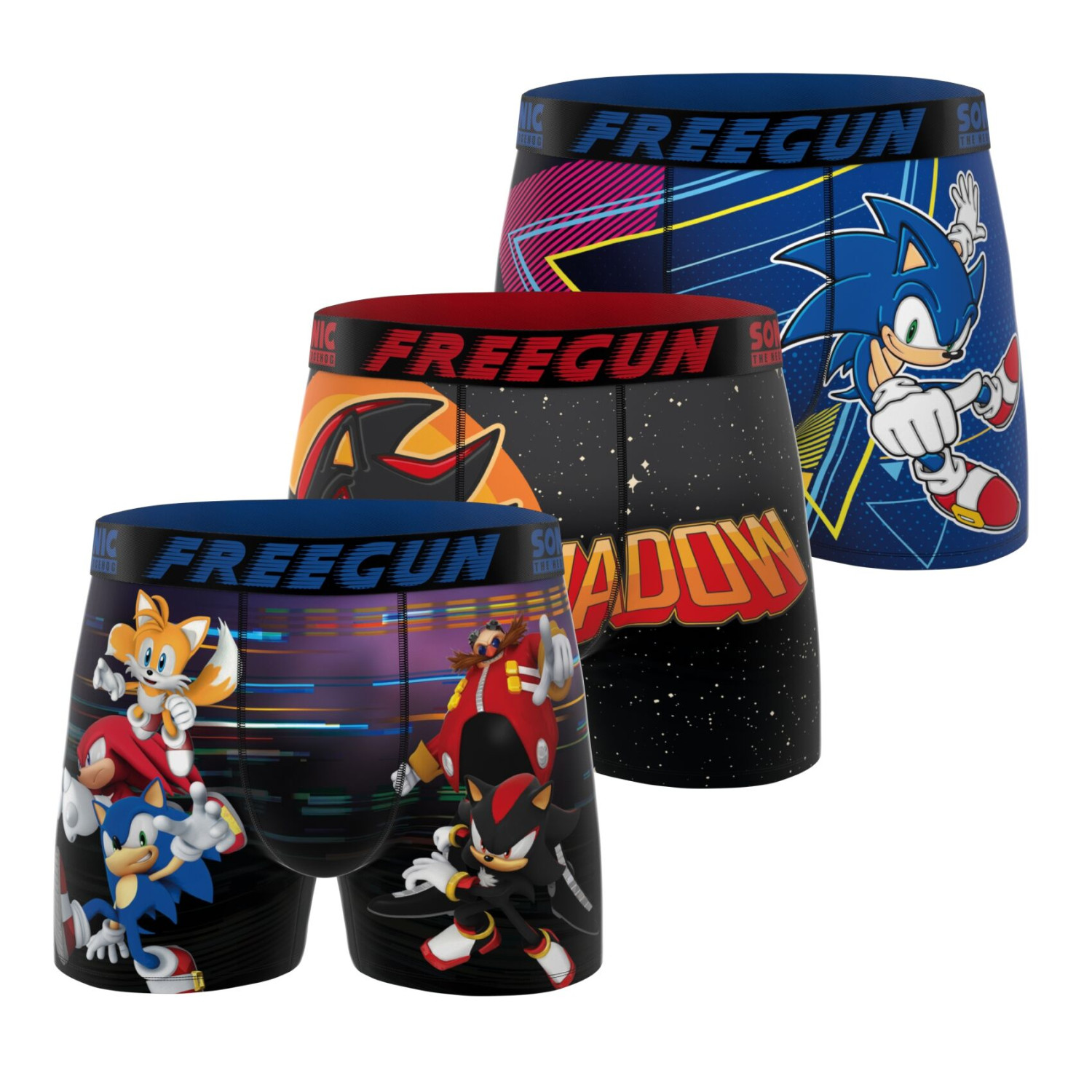 Lot de 3 boxers junior Sonic