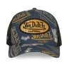 Casquette trucker filet effet denim patch brodé Cafe dust