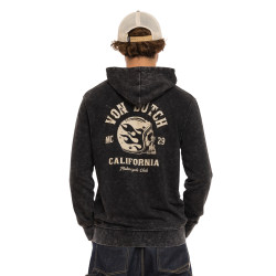 Sweat à capuche homme en french terry acid wash Mattia
