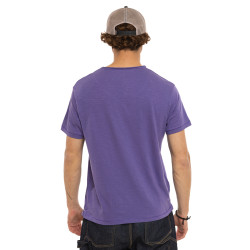 T-shirt homme regular fit col V en Slub jersey Ron