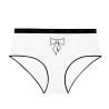 Lot de 3 culottes femme  en coton uni imprimé ceinture fine 2cm Pck25