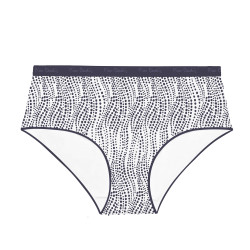 Lot de 3 culottes femme  en coton uni imprimé ceinture fine 2cm Pck29