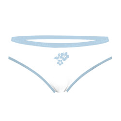 Lot de 3 slips femme  en coton uni et imprimé ceinture fine 2cm Pck1