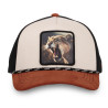 Casquette trucker bi-matière semi curved avec écusson animal Cheetah