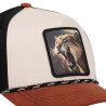 Casquette trucker bi-matière semi curved avec écusson animal Cheetah