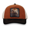 Casquette trucker avec filet bi-matière semi curved animal Lion