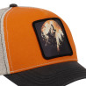 Casquette trucker semi curved avec filet et écusson animal Wolf