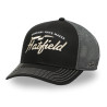 Casquette trucker avec filet semi curved avec broderie Beige Lo