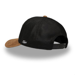 Casquette trucker avec filet bi-matière semi curved et patch Hatmaker