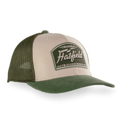 Casquette trucker avec filet bi-matière semi curved avec patch Logo