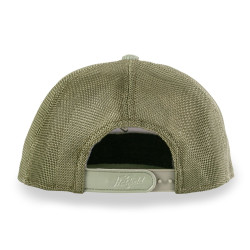 Casquette trucker avec filet bi-matière semi curved avec patch Logo