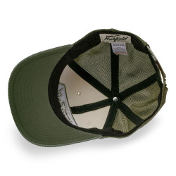 Casquette trucker avec filet bi-matière semi curved avec patch Logo