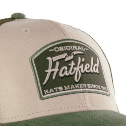 Casquette trucker avec filet bi-matière semi curved avec patch Logo